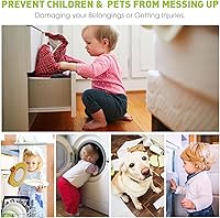 Vista 2 de Jetec 10 Piezas Cerraduras de Gabinete para Bebés, Cajones de Seguridad a Prueba de Niños en Forma de U, Cerraduras de Seguridad Infantil