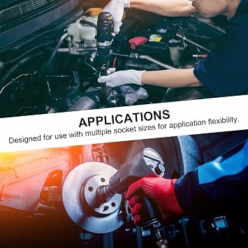 HARFINGTON 4pcs Impact Socket Adapter 1/4 Square Drive 1/4 Hex Shank 1 Long Extension Bit for Axle Nut Driver Drill Socket Sets