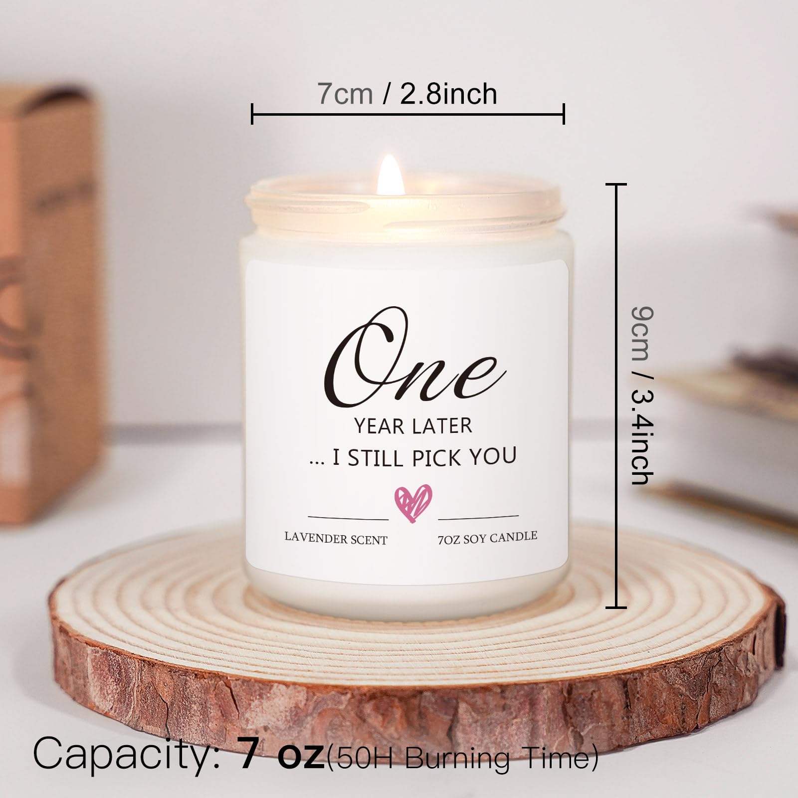 Bougie Cadeau Pour 1er Anniversaire De Mariage, 1er Anniversaire De