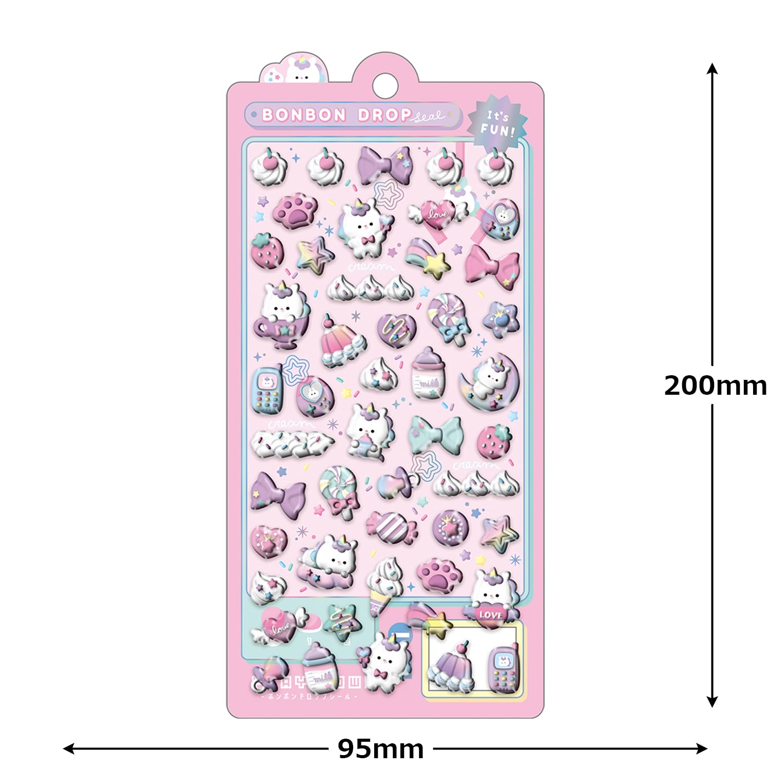 Amazon.co.jp: [シールシート]ボンボンドロップシール/ゆにこん