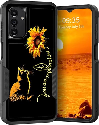 Funda para Galaxy A13 5G, doble capa híbrida resistente resistente a prueba de golpes de policarbonato duro + funda protectora de silicona suave