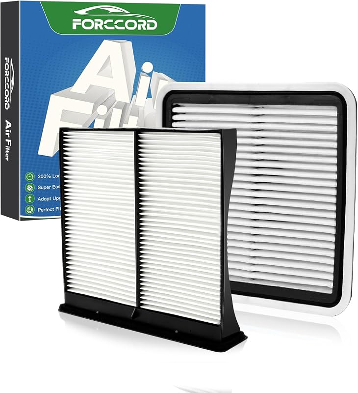 Kit de filtro de ar do motor e filtro de cabine Forccord para Subaru Forester, Impreza, XV Crosstrek e WRX – 2 unidades