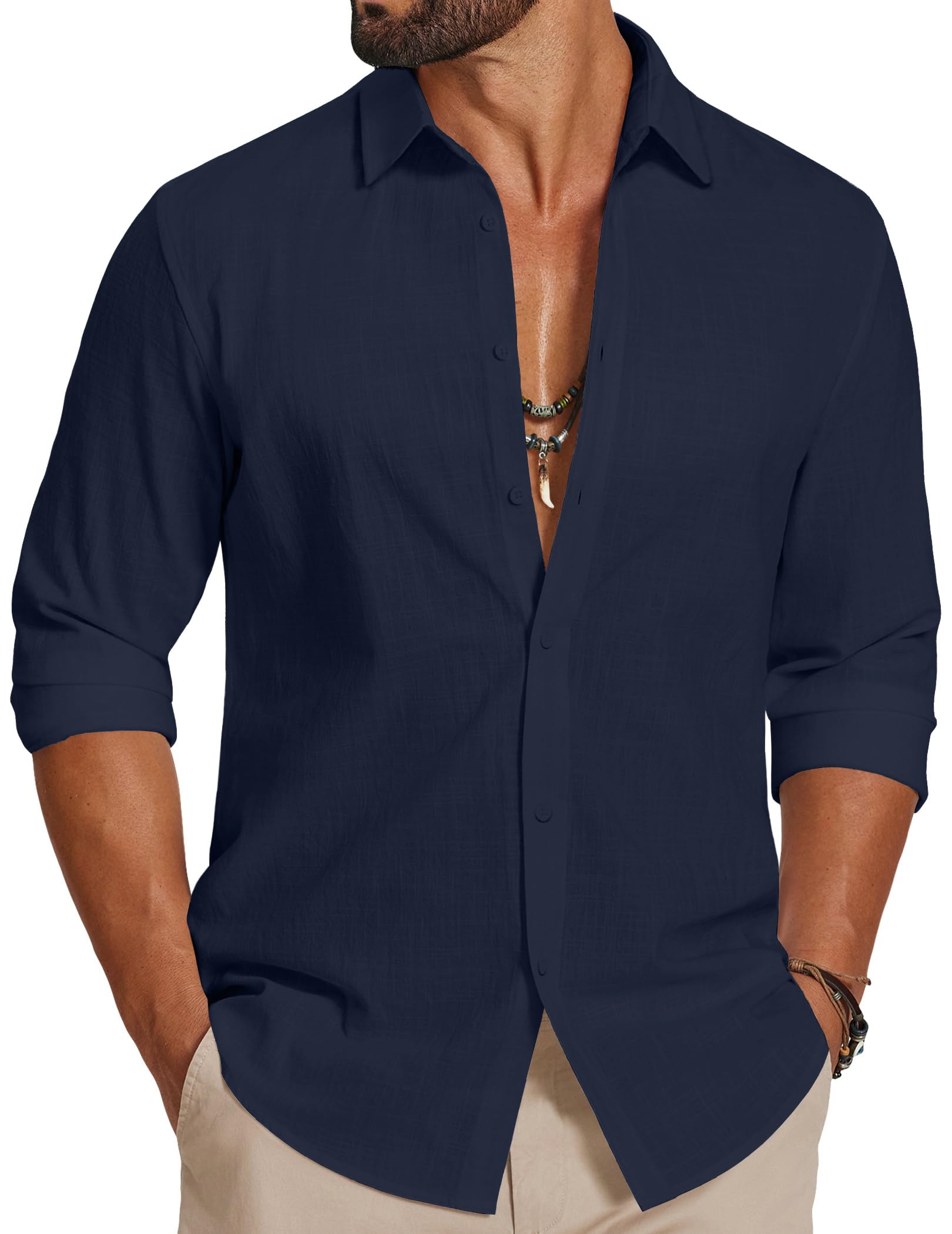 COOFANDY Men's Casual Cotton Shirt