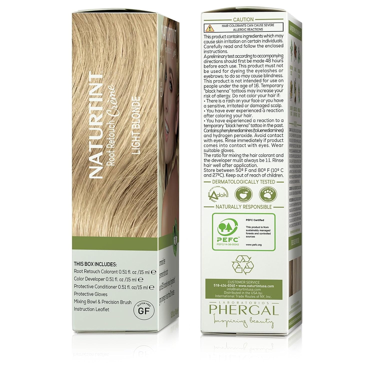 Naturtint Light Blonde Root Retouch Amonie Free, 1.52 FZ