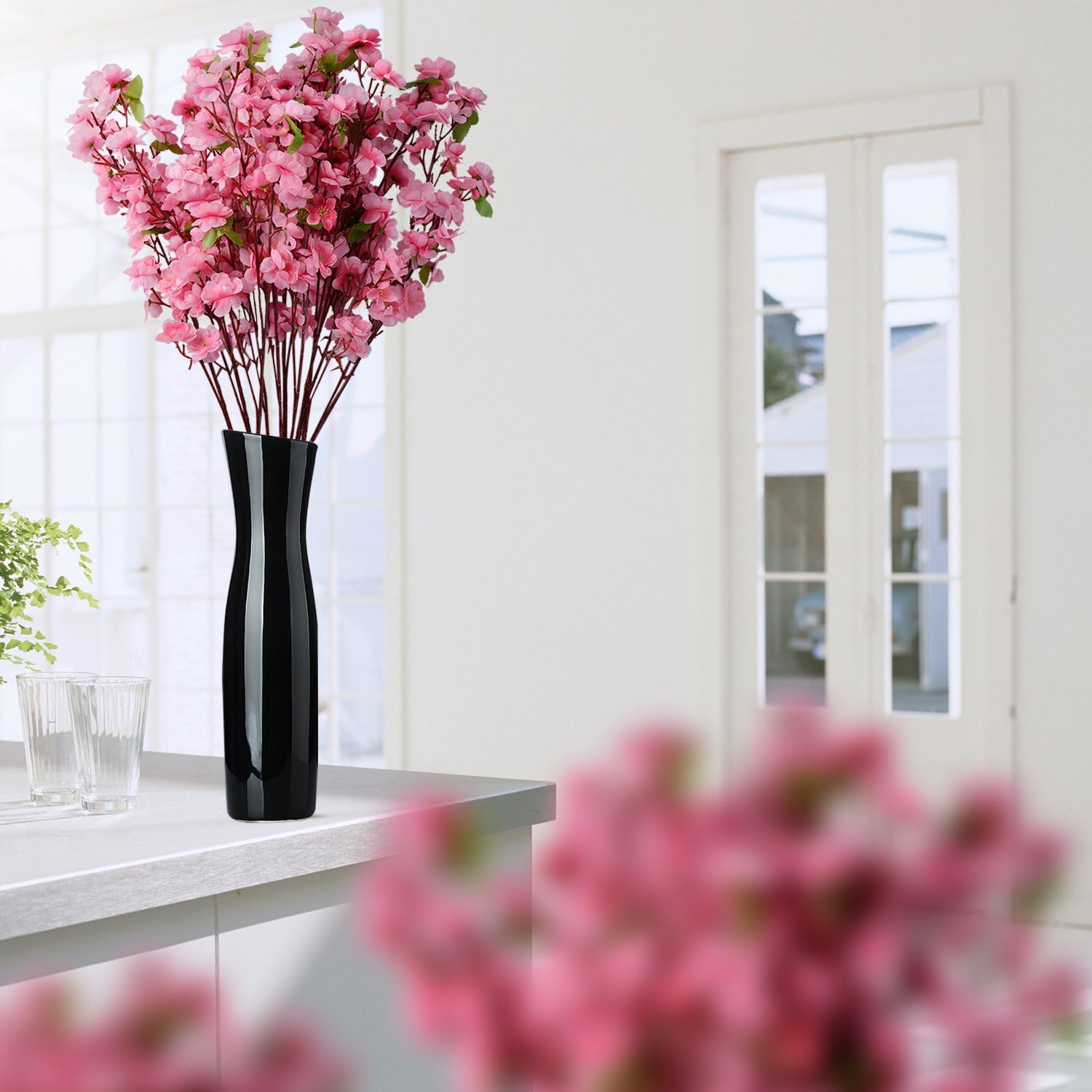 10pcs Artificial Silk Cherry Branches for Home Wedding Decoration