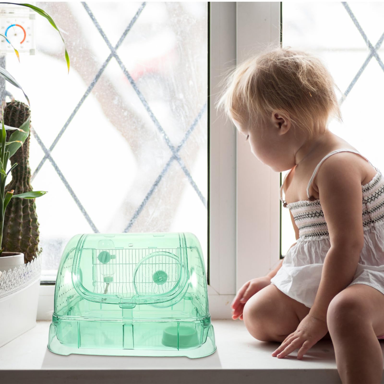 Levemolo 1 Satz Transparenter Hamsterkäfig aus Acryl Atmungsaktives und Sicheres Hamsterhaus für Kleine Mäuse und Kleintiere als Haustierbehälter
