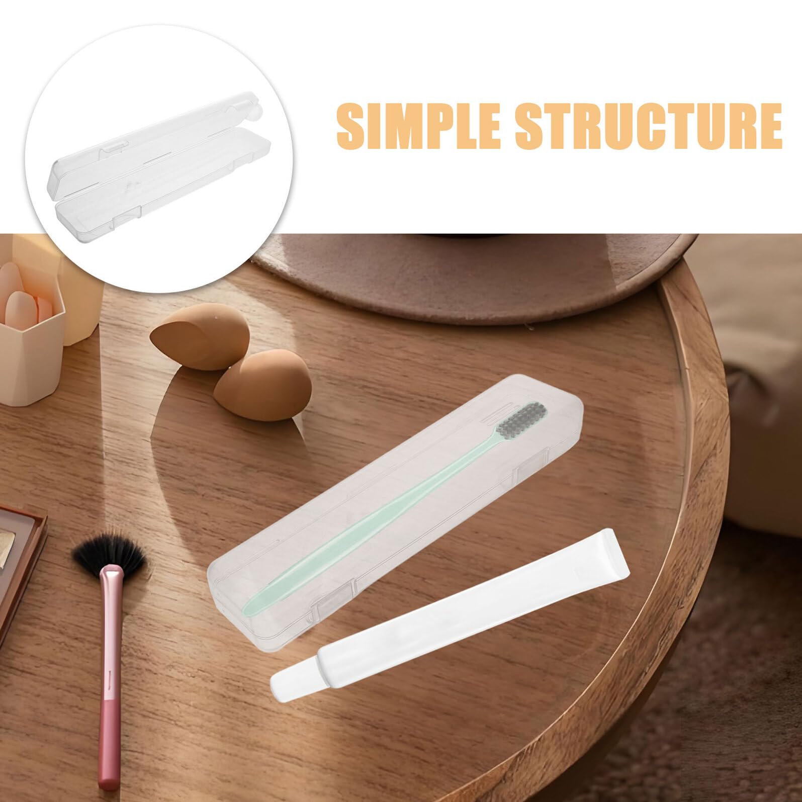 10 pezzi Scatola Trasparente Porta Spazzolino e Dentifricio Organizer Portatile Compatto Custodia Sigillata per Viaggio Campeggio e Uso Quotidiano