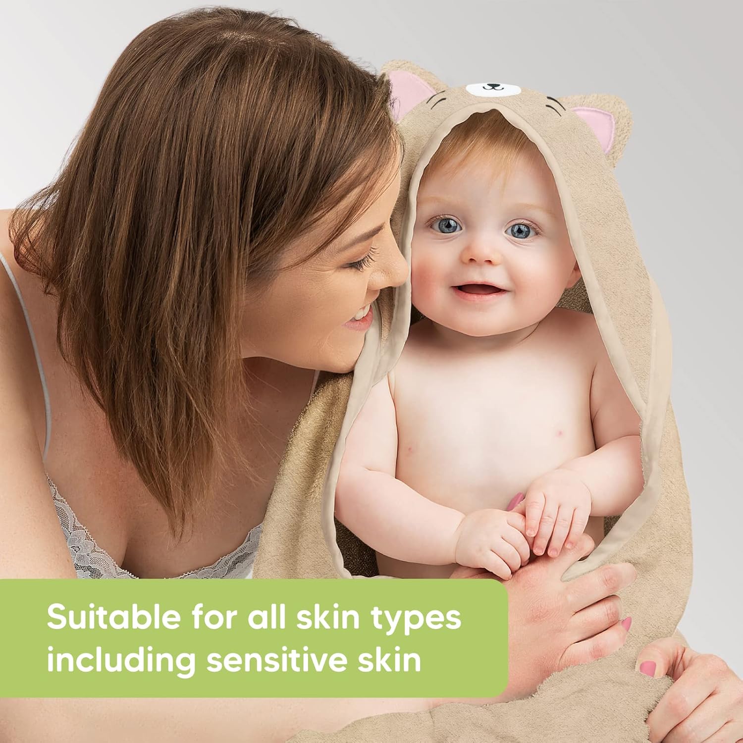 KeaBabies Baby Hooded Towel and Viscose from Bamboo Baby Towel Organic Towel - Infant Towels - Large Hooded Towel - Baby Bath Towel with Hood for Girls, Babies, Newborn Boys