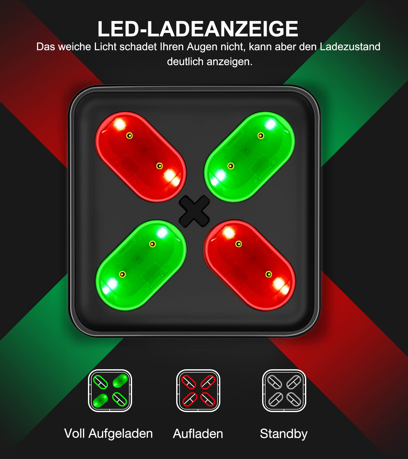 Akku für Xbox One/Series X&S Controller, 4 Stück 2550mAh Akku (2x6120mWh) Hoher Kapazität Batterien, NI-MH Akku Kompatibel mit Xbox Series X&S/Xbox One S/Xbox One X/Xbox One Elite/Xbox One Controller