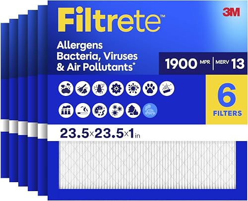 Filtrete UT40-6PK-1E, 5 x 23,5 x 1, Filtre à air pour chaudière CA, MPR 1900, He
