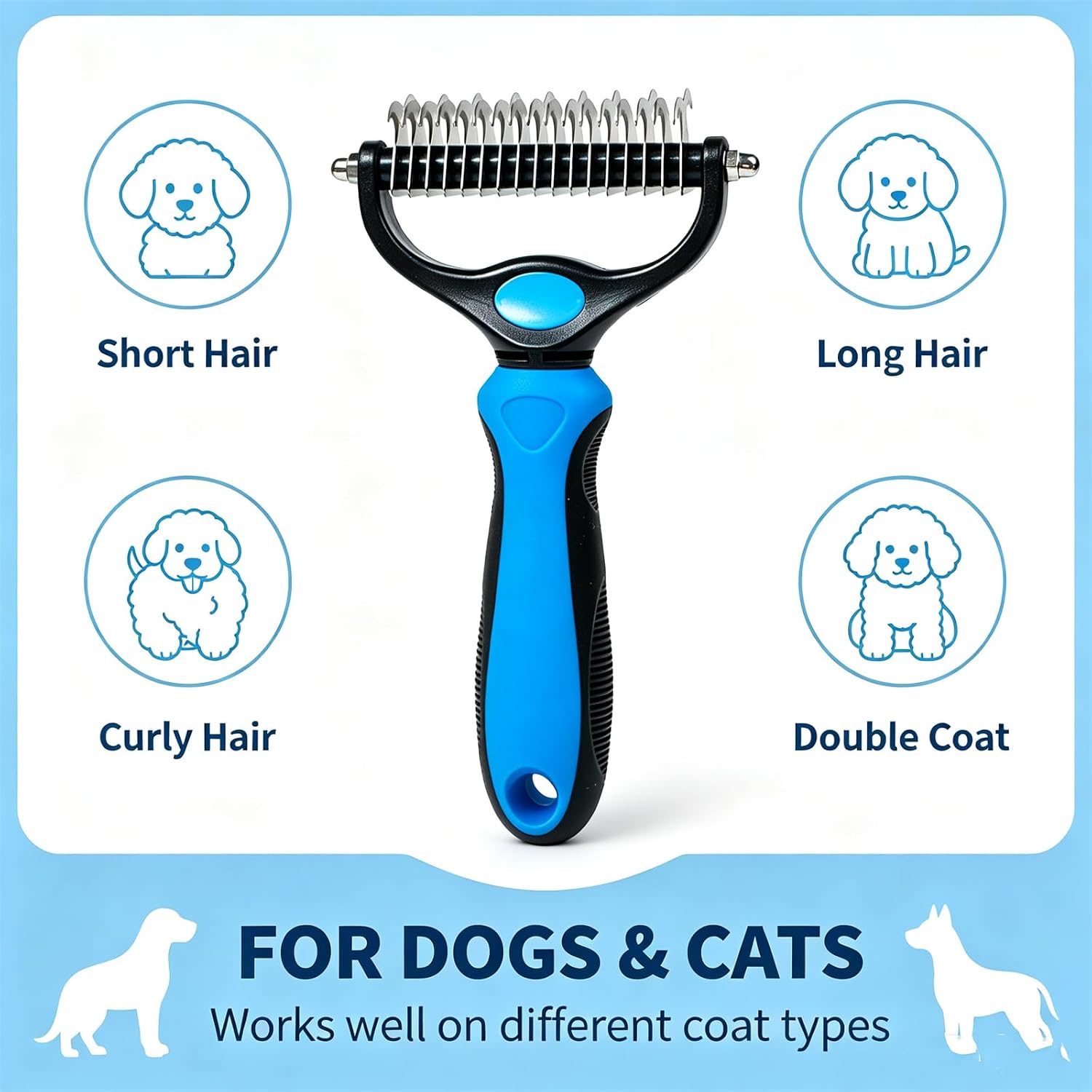 Pet Pro Grooming Tool for Dogs, Glide and Shed Rake for Dogs