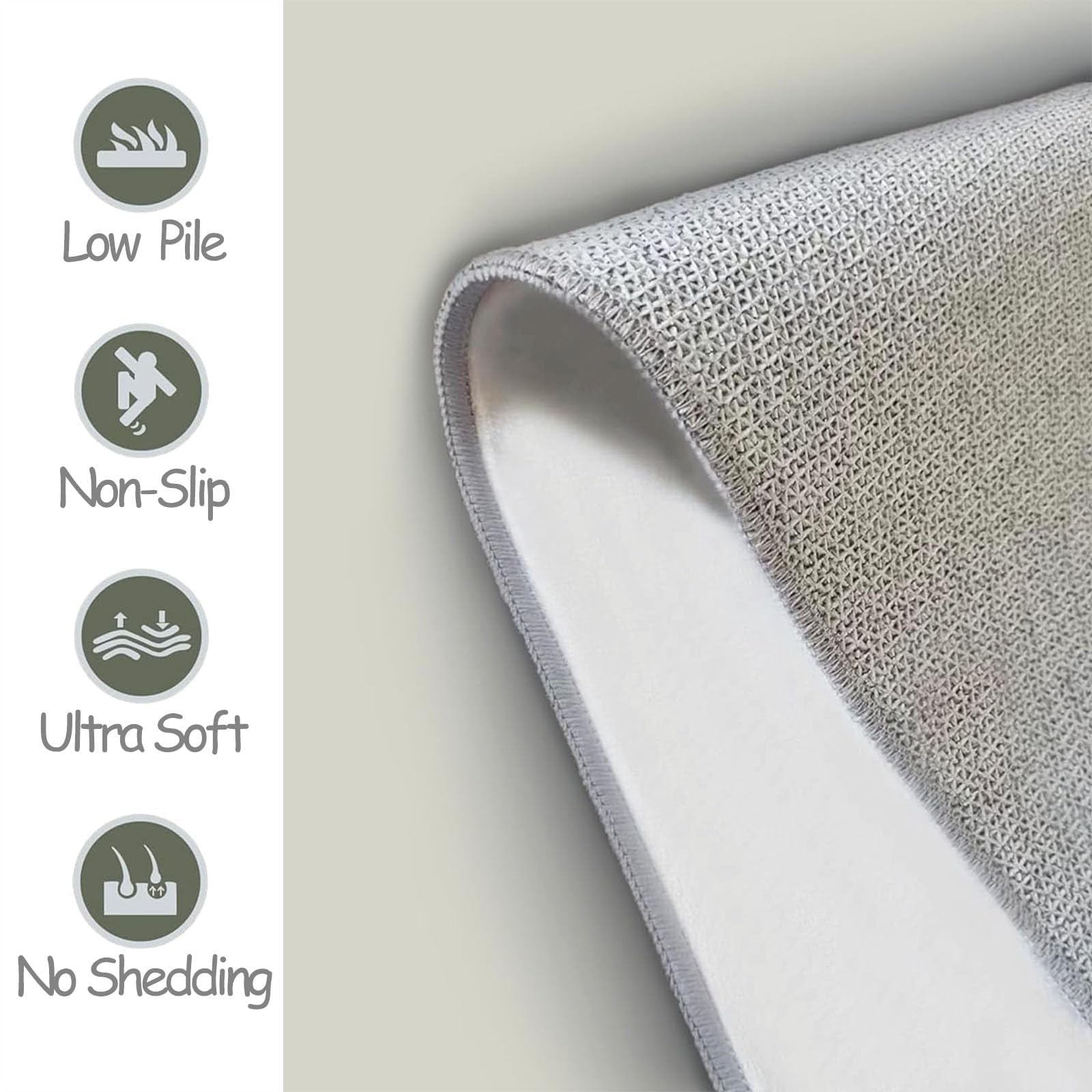 Tappeto geometrico per camera da letto 90x180 cm, moderno, astratto, morbido, a pelo corto, antiscivolo Tappeto per soggiorno, camera da letto, ufficio, ingresso, corridoio e decorazione della casa
