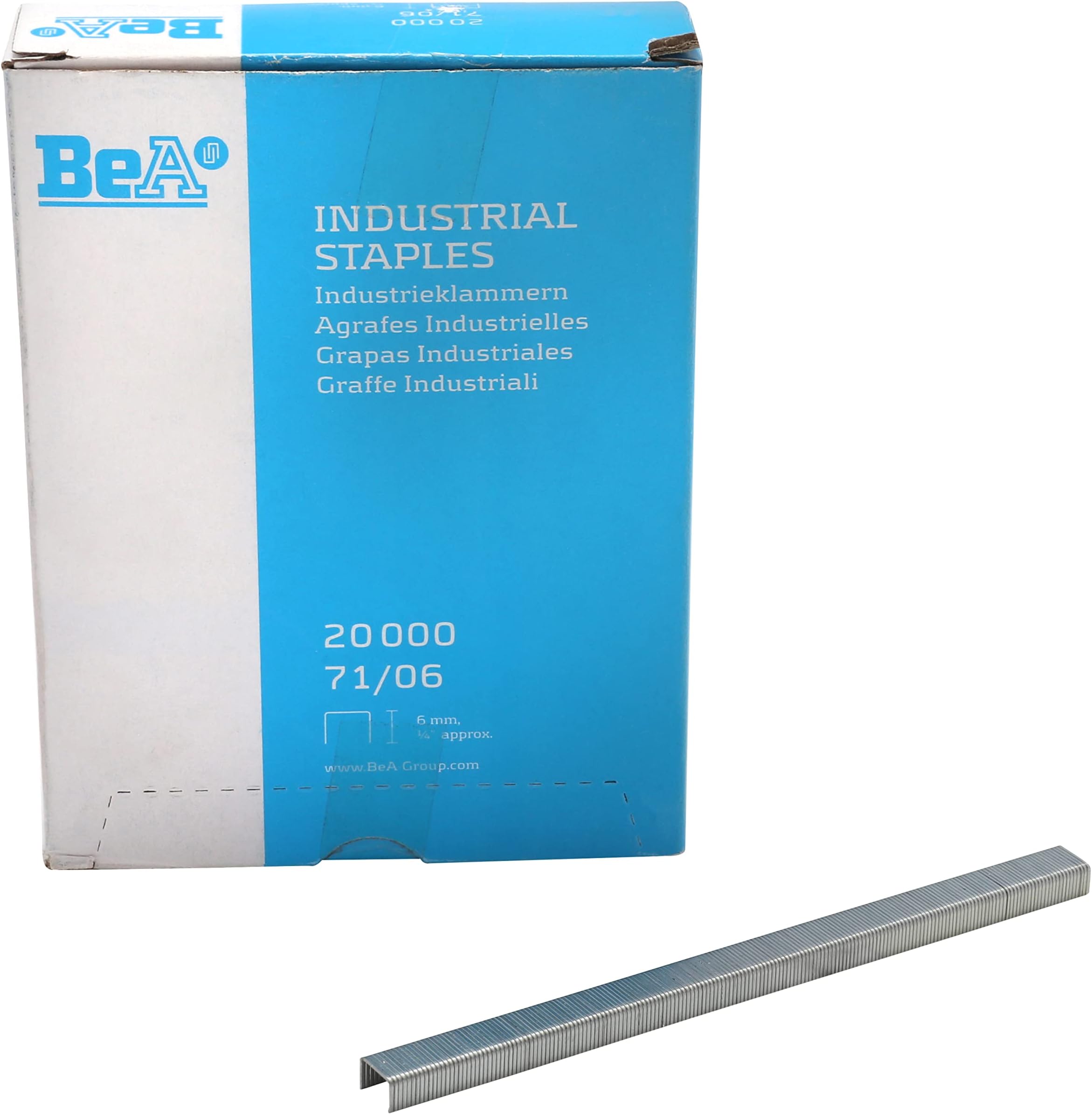 BeA 15400625 Series 71/06 Galvanized Steel Staples 1/4" deep 20,000 per box