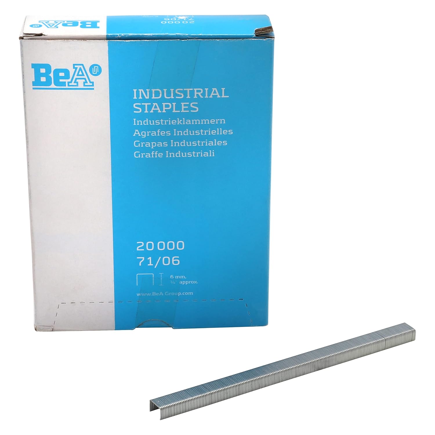 BeA 15400625 Series 71/06 Galvanized Steel Staples 1/4" deep 5 Boxes of 20,000 per Box