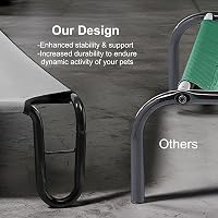 BestVida Emelt Kutyafekhely - 89x71x20 cm, Vízálló, Szürke, Kis Testű Kutyáknak, 59 kg Teherbírással, Acél Vázzal 4