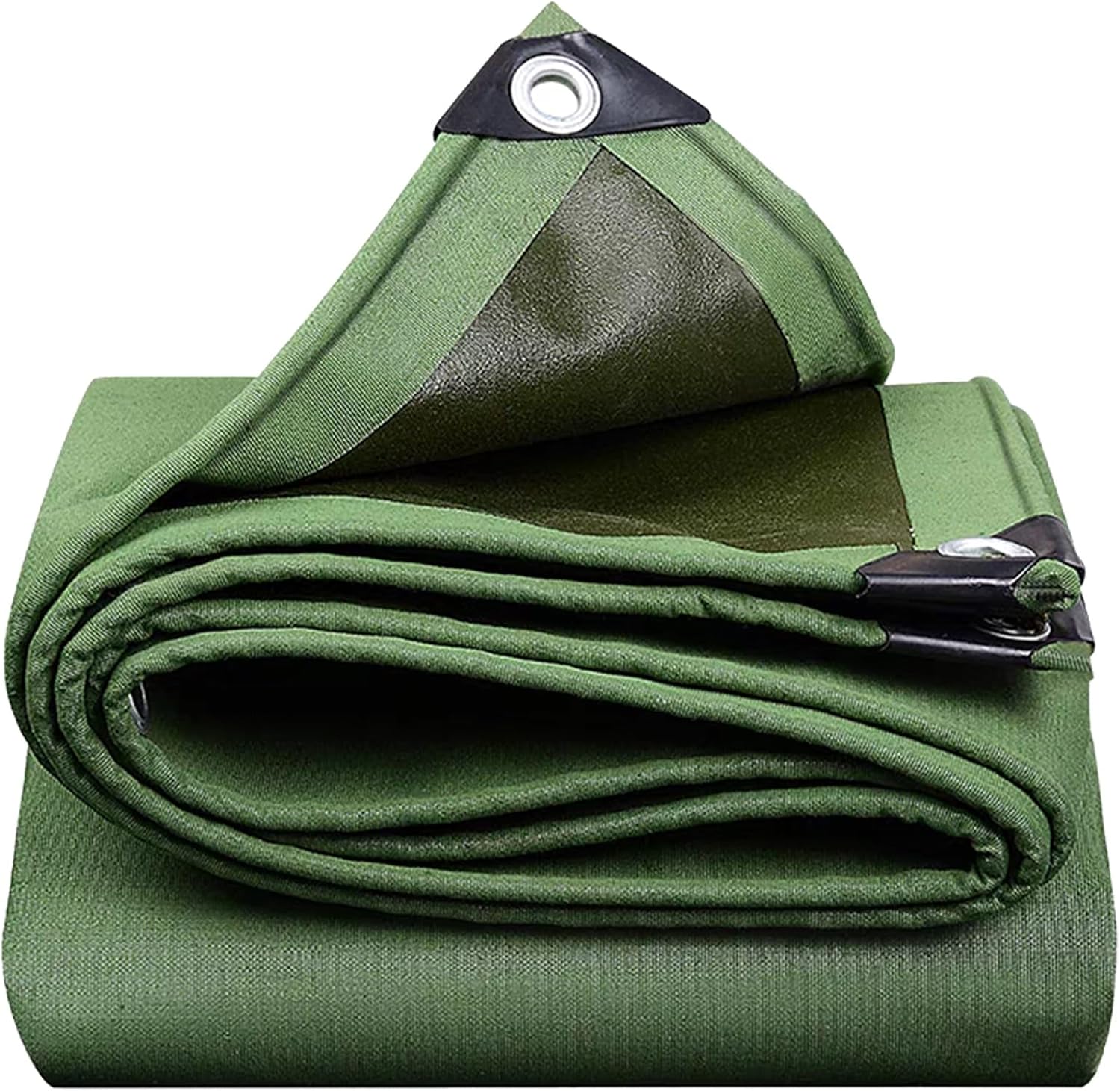 Canvas Tarp Sheet 3x3m 3x4m 3x5m Waterproof Green Heavy Dtuy Canvas Tarpaulin with Reinforced Edges for All Weather Protection, Indoor/Outdoor(1x2m)