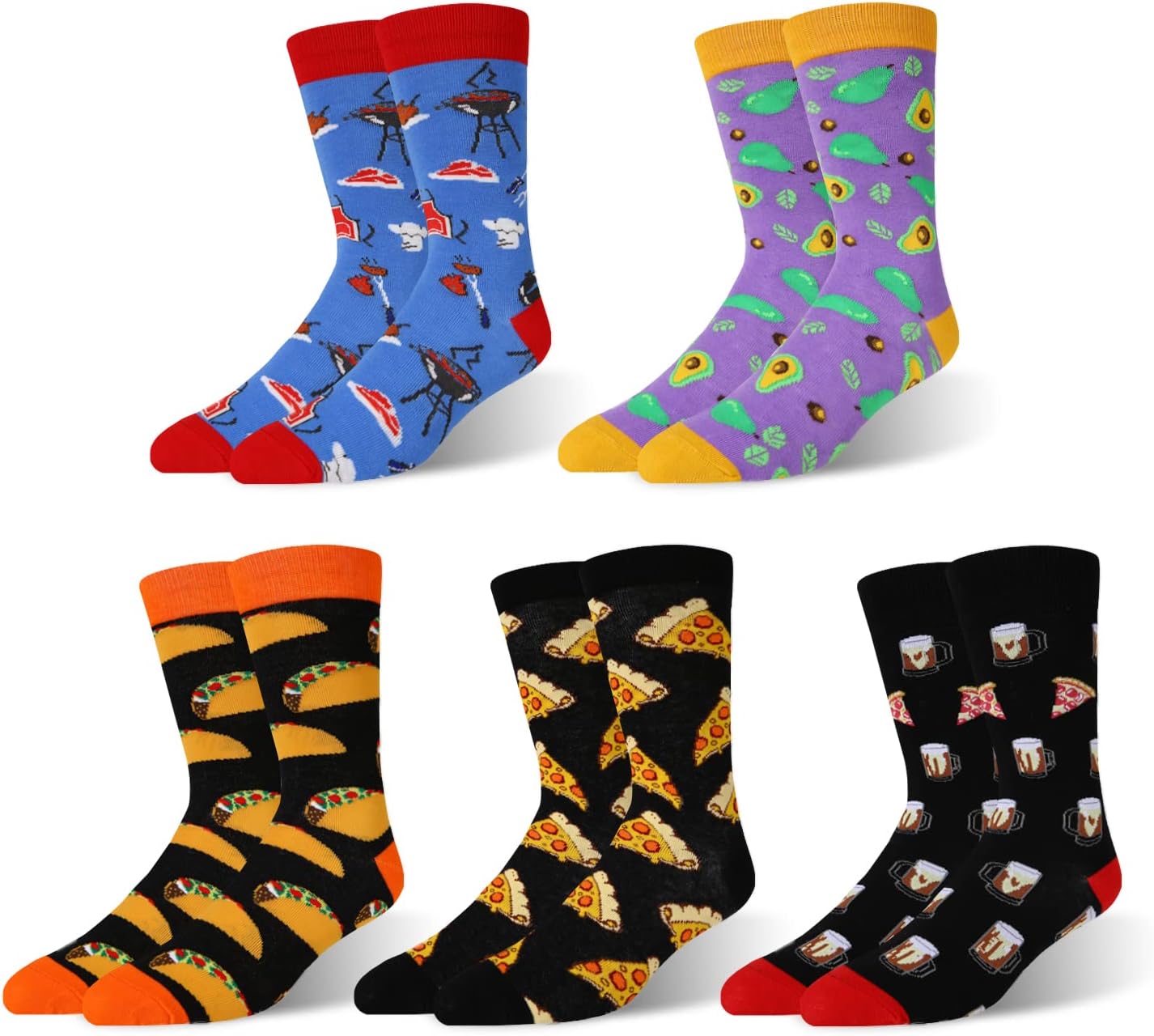 Benefeet Sox Mens Funny Crew Socks Cool Colorful Patterned Dress Socks Boys Novelty Funky Graphic Design Cotton Casual Sock - Image 4