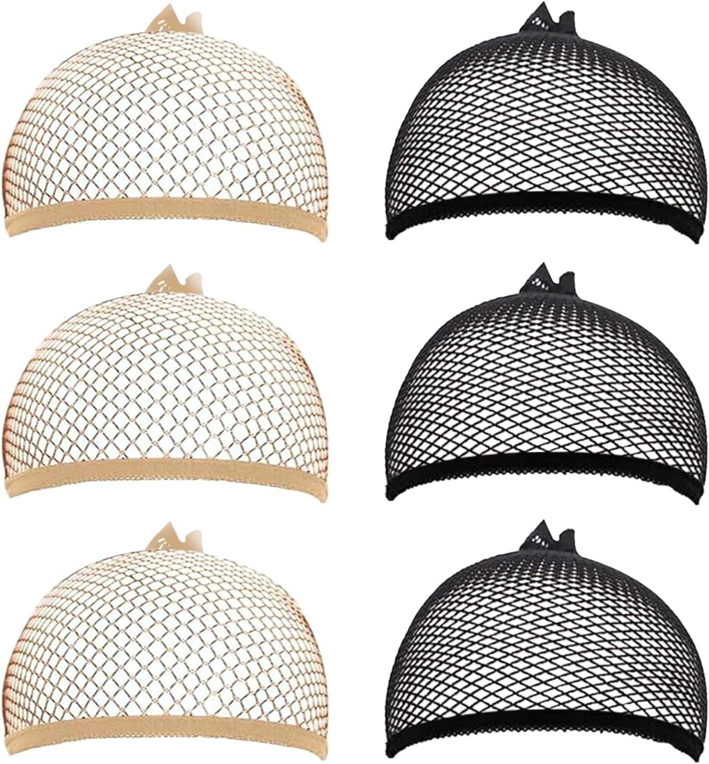 Breathable Mesh Wig Cap 6Pack Hair Net For Wigs Elastic, Wig Hair Net,Natural Looking Design, Universal Size Perfect For Cosplay, Halloween, And More