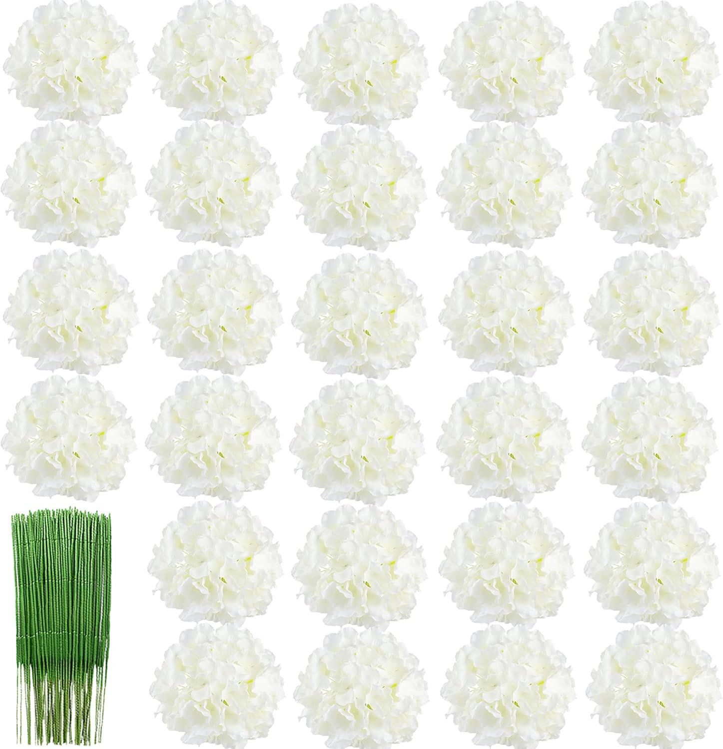 Hinyo 28 Pcs Large Silk Hydrangea Flowers Artificial