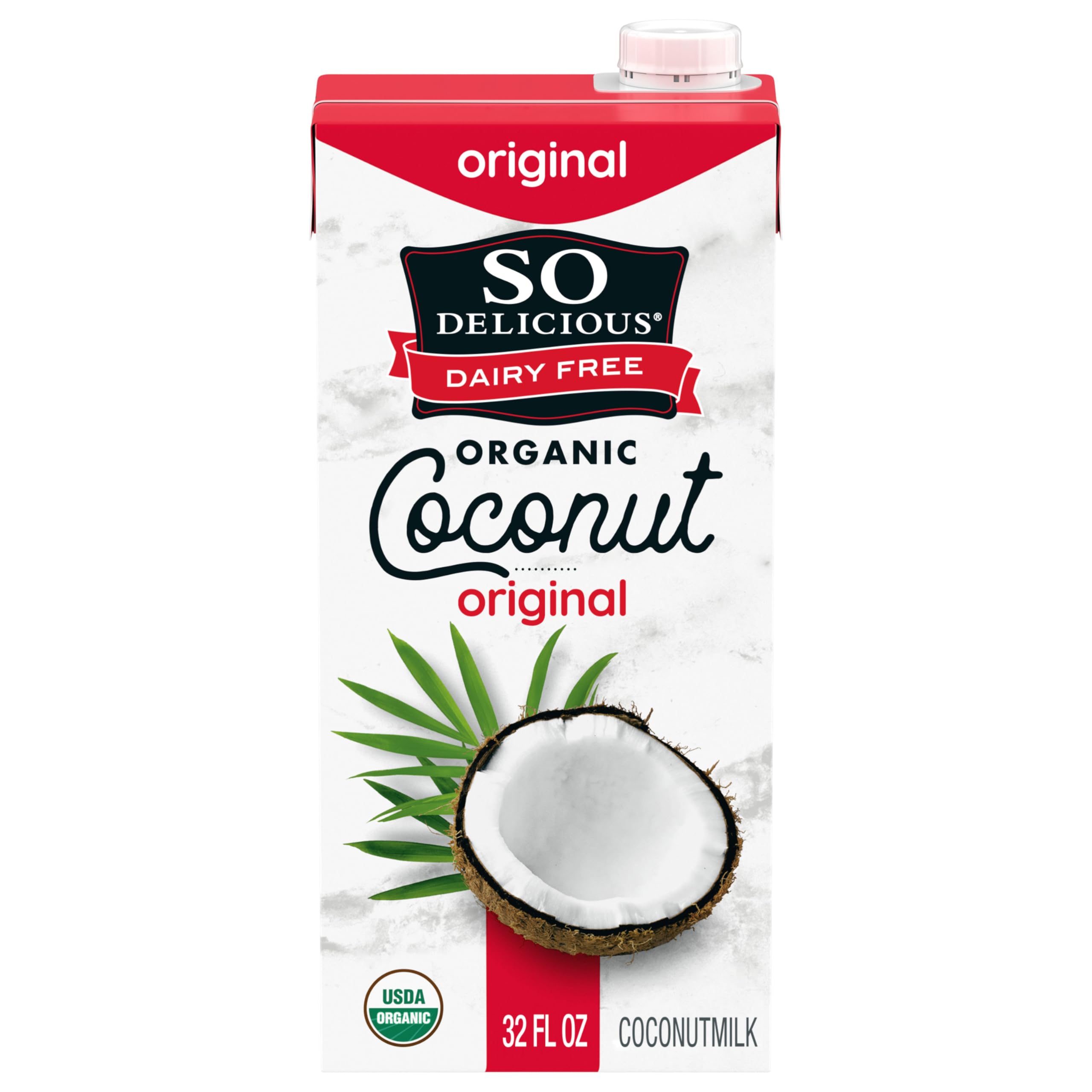 So Delicious Dairy Free Shelf-Stable Coconut Milk, Original, Vegan, Non-GMO Project Verified, 1 QuartUSDA Organic