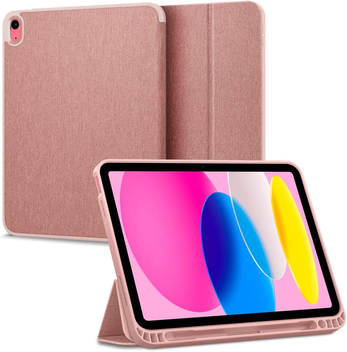 Spigen Urban Fit Designed for iPad 10.9 inch Case iPad 10th Generation Case (2022) with Pencil Holder - Rose Gold