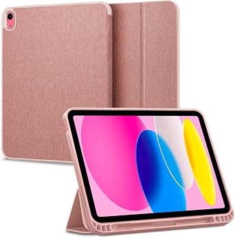 Spigen Urban Fit Designed for iPad 10.9 inch Case iPad 10th Generation Case 2022 with Pencil Holder - Rose Gold
