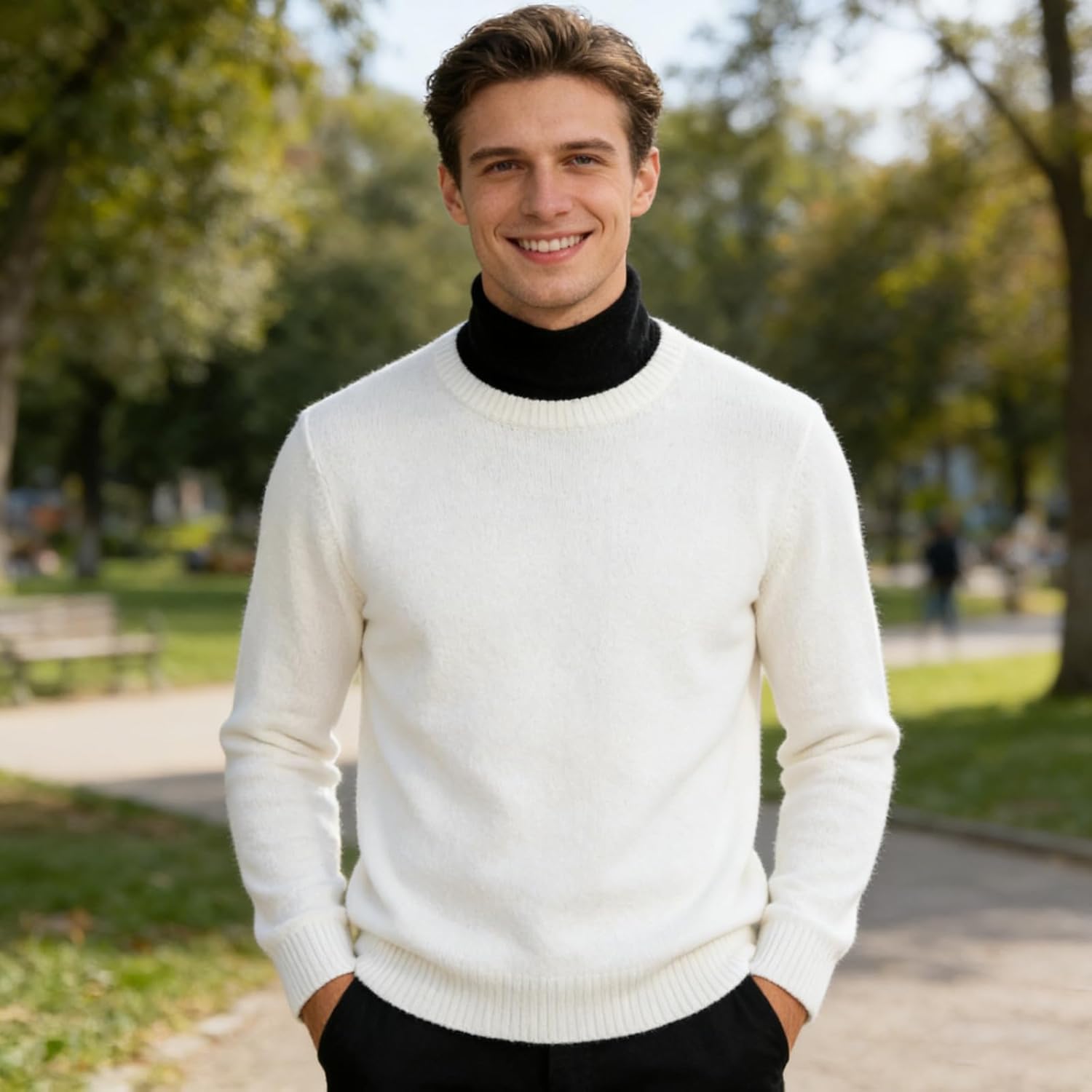 2Pcs Detachable Fake Turtleneck Collar Mock Turtleneck Collar False Half Blouse Collars for Women Men - Image 5