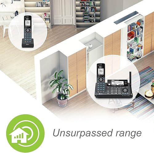 Miniatura 2 de AT&T CLP99387 DECT 6.0 - Teléfono inalámbrico expandible con Bluetooth para conectar a celda, bloqueador de llamadas inteligente y sistema de