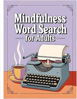 Tsophreniq Mindfulness Focusing Word Search Game Book Paper Word Search Notebook for Breaks to Promotes Calmness and Concentration