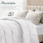 ACCURATEX Lightweight Duvet Queen, 250GSM Fill,90x90 | Peach Skin Breathable Fabric, Box-Stitch Edged with Piping, 8 Secure Tabs, OEKO-TEX Certified, Machine Washable Blanket