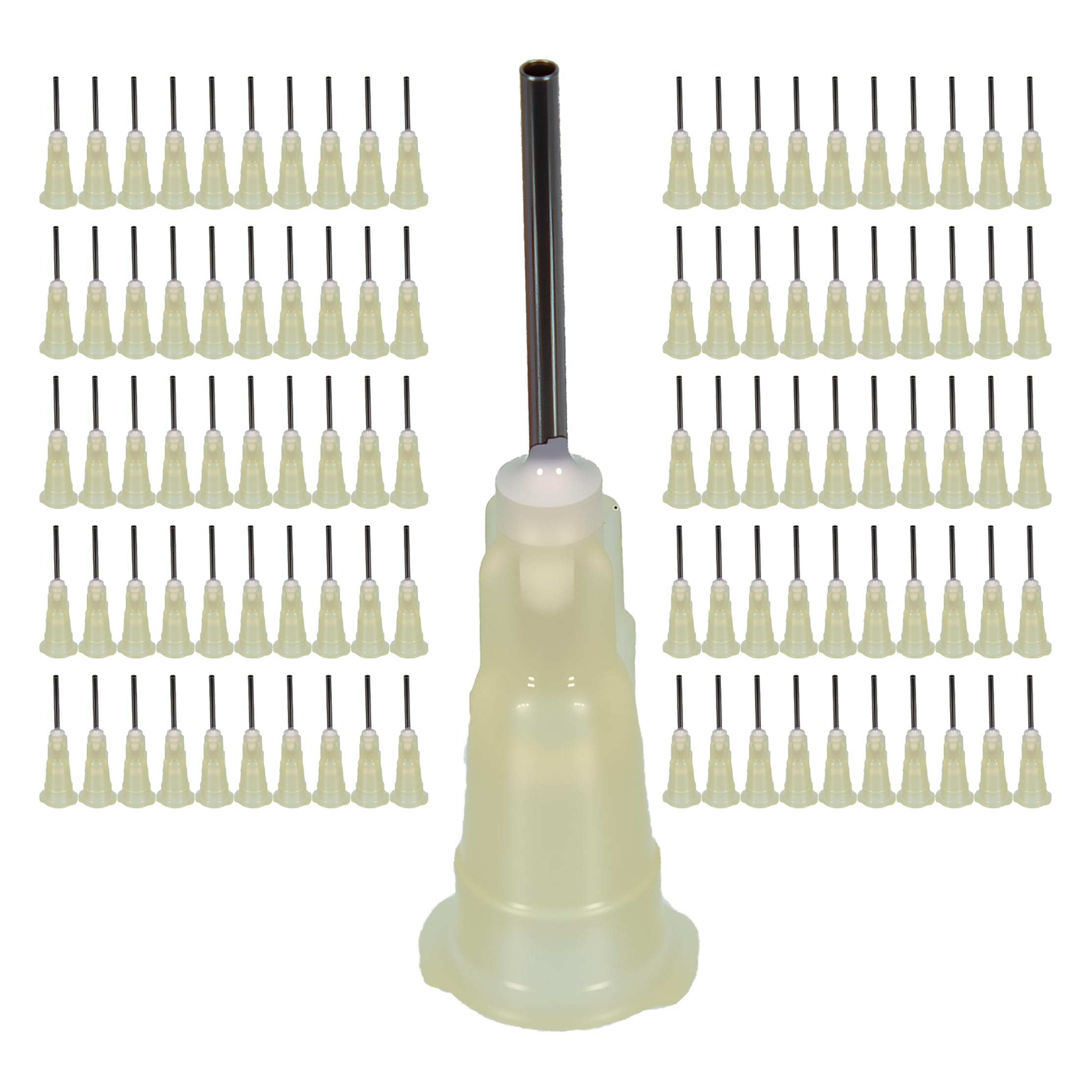 100pcs 19G Blunt Tip Glue Dispensing Nozzles, 0.5 inch