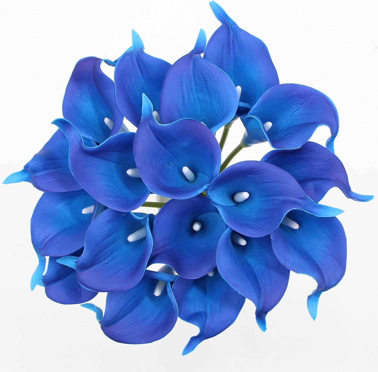 SHSYCER 18PCS Klein Blue Artificial Calla Lily Lilies Silk