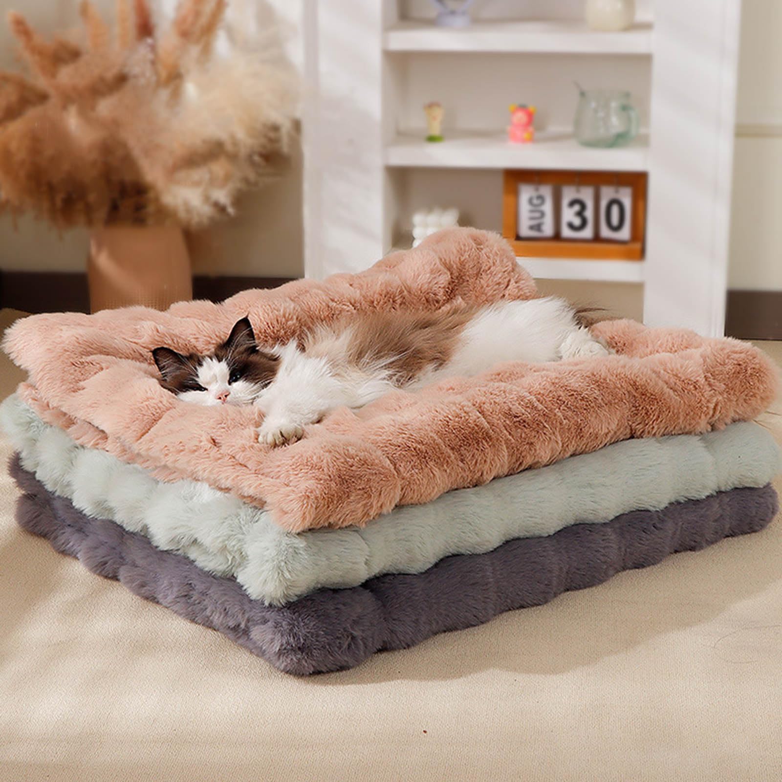 Tappetino per cani reversibile isolamento termico in cotone PP per tutto l'anno Comfort Pad Coperta Pet Sleep Cuscino invernale per cani