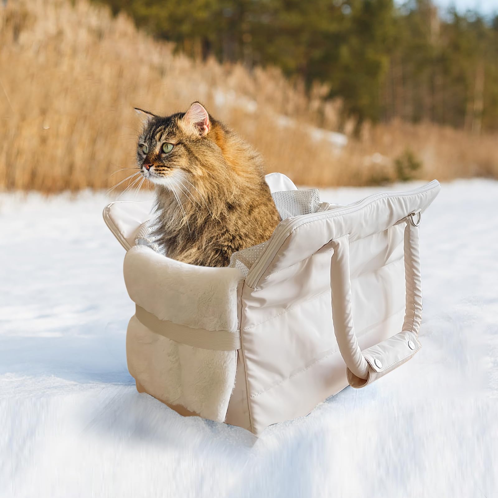 Transporttasche für Hunde und Katzen, Haustiere Tragetasche für Kleinen und Mittleren Hund Welpen Katze bis 9 kg, Hunde Welpen Katzen Tasche, Atmungsaktiv Schultertasche für Outdoor Reisen