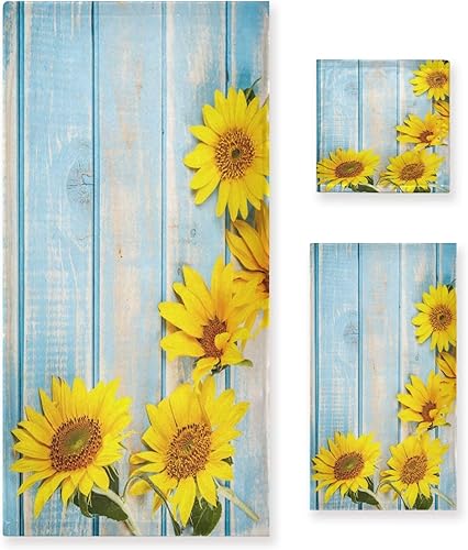 Vista 36 de ALAZA Juego de toallas de baño, toallas de fuego de agua de béisbol, 3 piezas, 1 toalla de baño, 1 toalla de baño, 1 toalla de mano, juego de 3