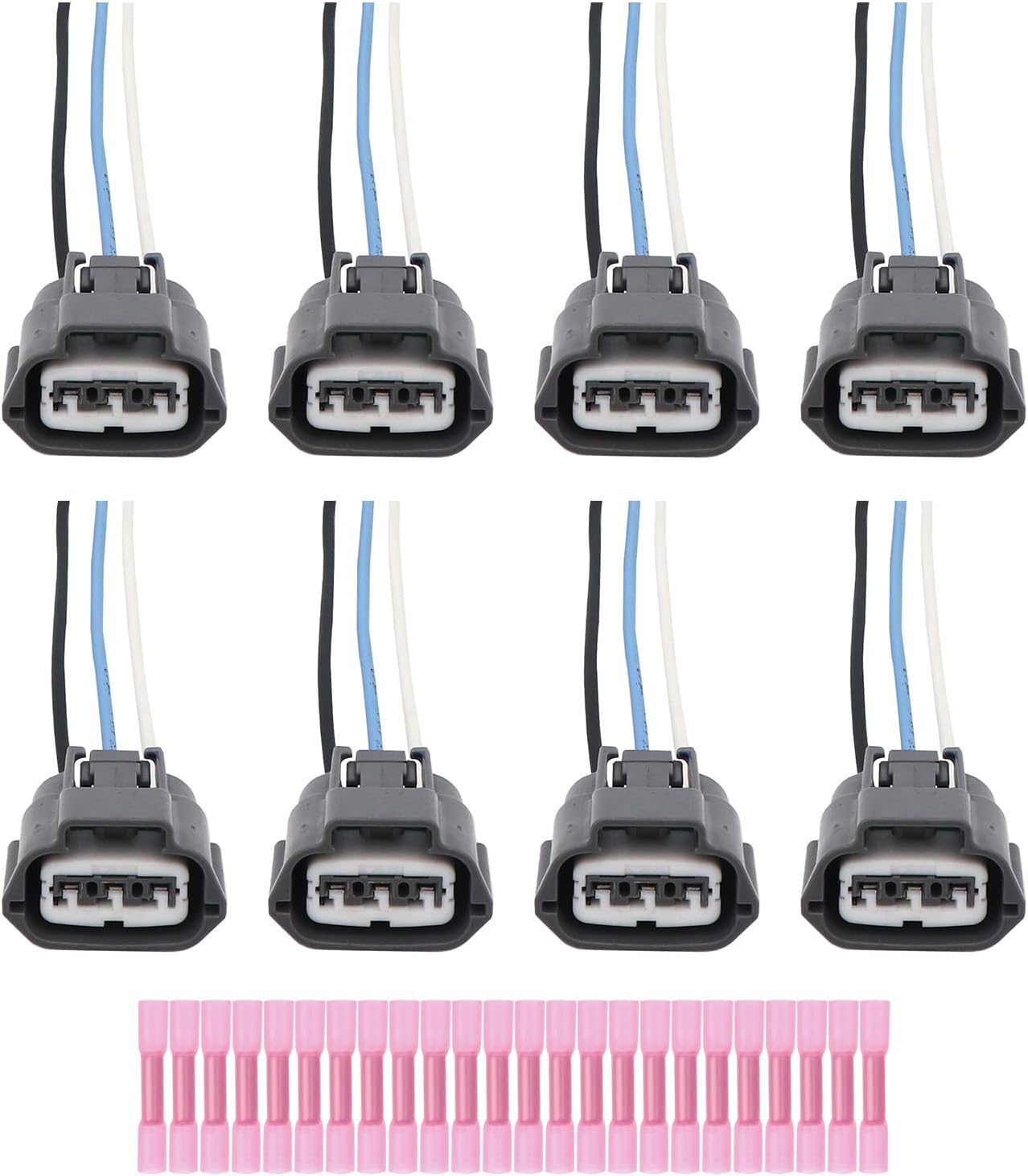 Wires Ignition Coil Connector Wiring Plug Pigtail Harness 8Pcs Compatible with Nissan Armada 2004-2006 Titan 2004-2007 Infiniti QX56 2004-2006 V8 5.6L