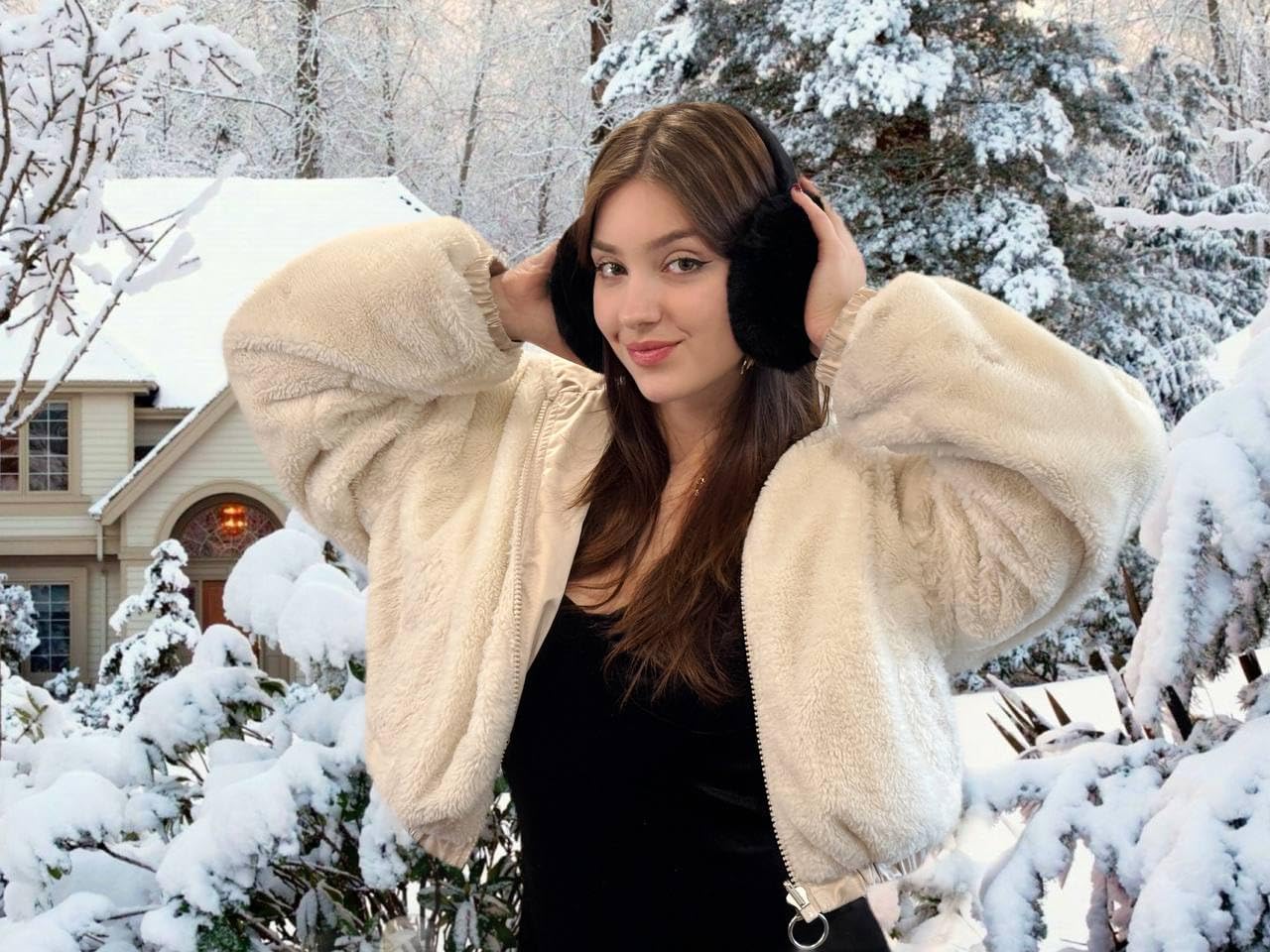 Ear Muffs for Women, Foldable Winter Faux Furry Earmuffs, Adjustable Soft Ear Warmer Covers - Image 5