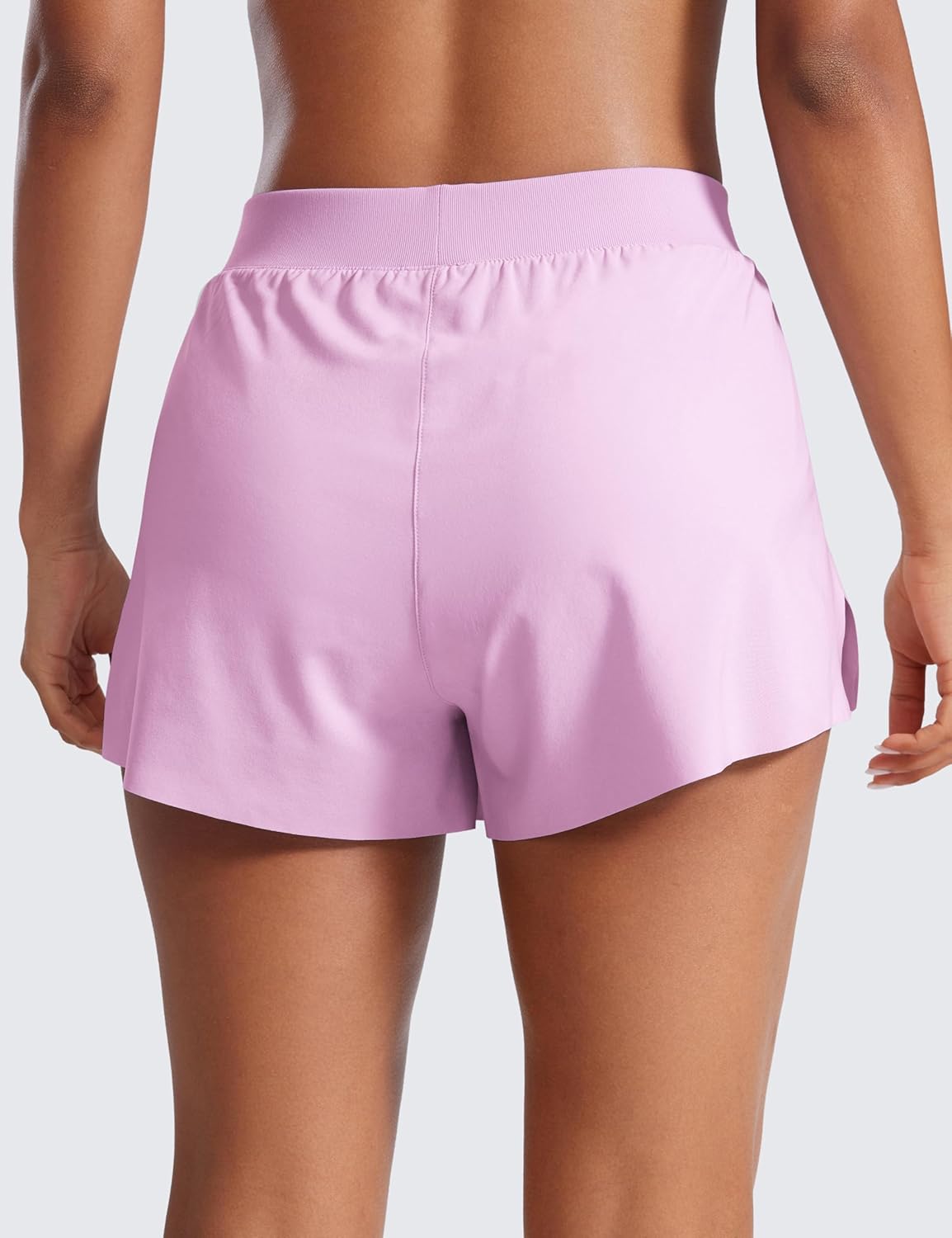 CRZ YOGA V Split Running Shorts for Women 2.5" - High Waisted Workout Athletic Gym Track with Liner Breathable Quick Dry - Image 2