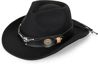 Western-Cowboy-Hat Classic Cowgirl-Hat for Kids Boys Girls Bull-Head Fedora for Party4-8T