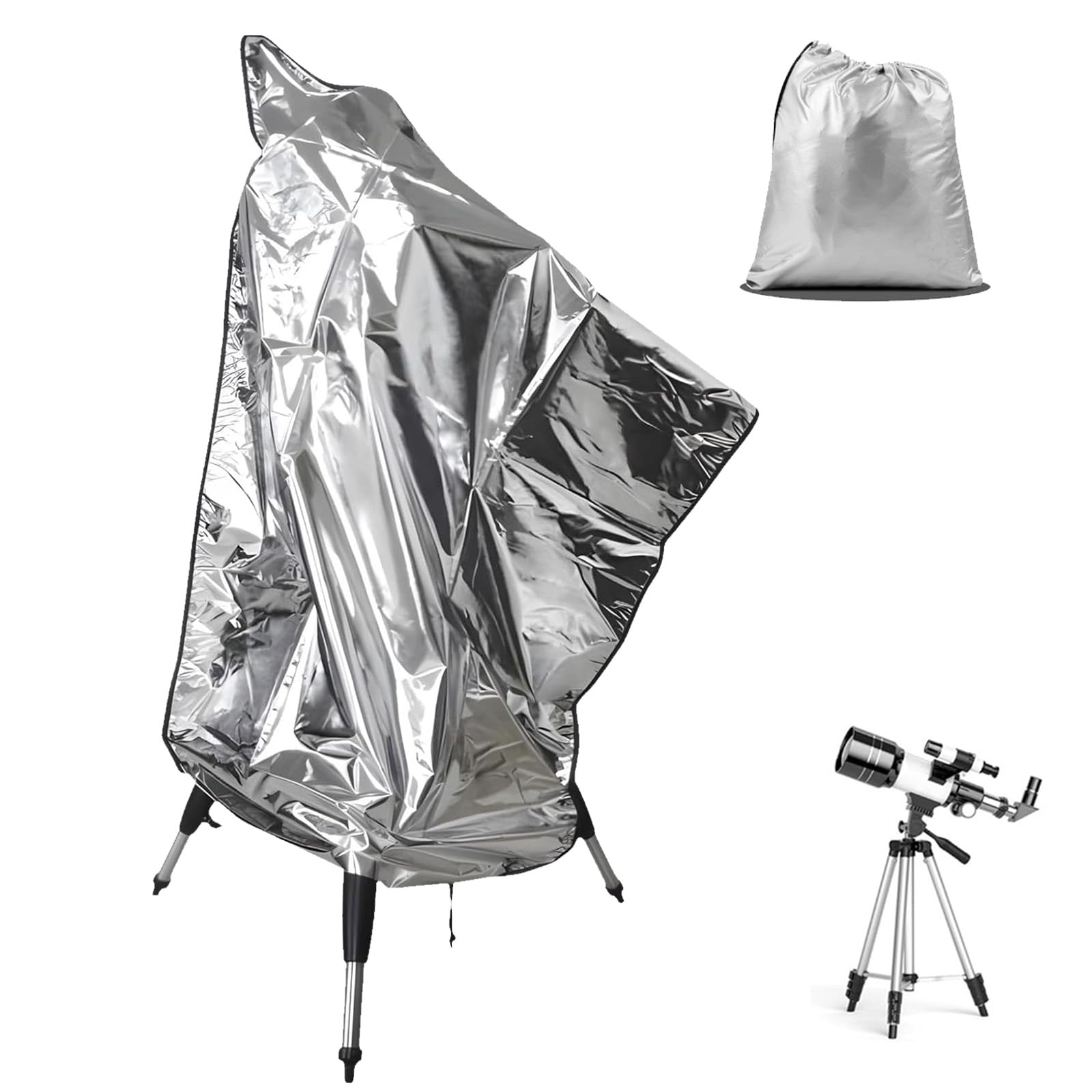 Copertura Protettiva del Telescopio, 120x160cm Copertura Antipolvere del Telescopio, 420D Copertura Protettiva Telescopio All'aperto con Borsa Portaoggetti, Impermeabile, A prova di Vento