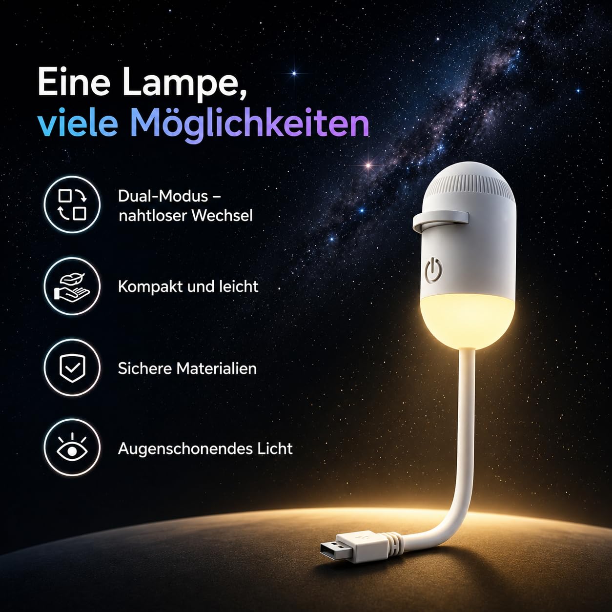 Comauo Sternenhimmel Projektor Nachtlicht 2 In 1 LED Sternenprojektor Kinder Schlaflicht USB Dimmbar 24 Projektionsfolien Babyzimmer (24 Projektionsfolien)