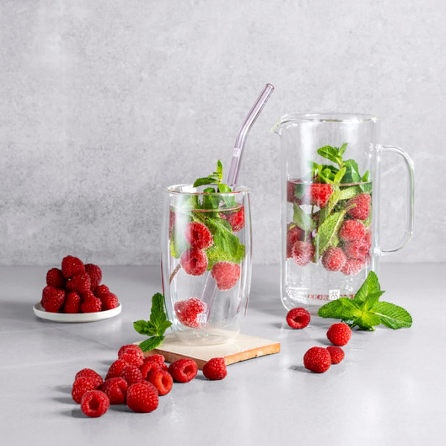 ZWILLING Sorrento 5-pc Bent Glass Straw Set - Multi Color