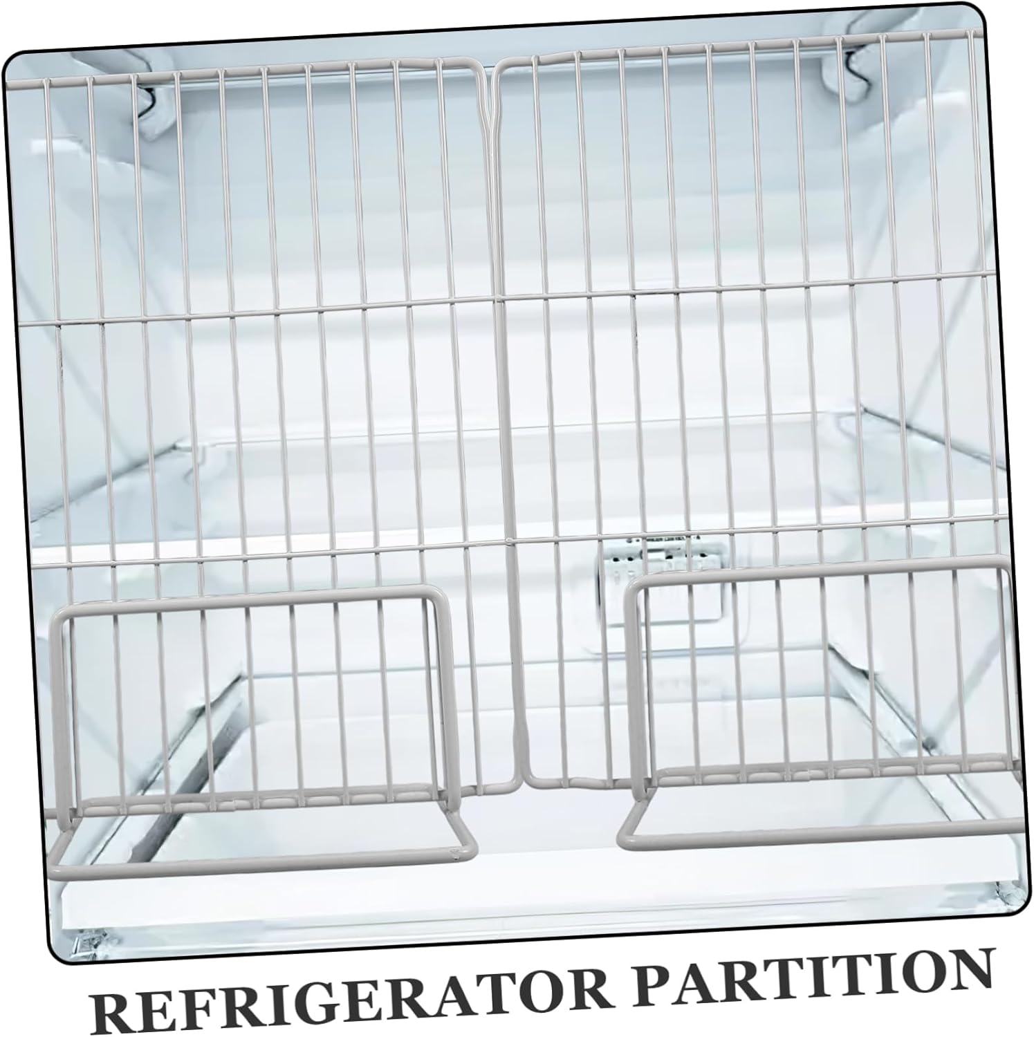 Divider Refrigerator Iron Wire Mesh Shelf Partition for Freezer Organization Durable Airflow Design for Optimal Freshness and Space Efficiency