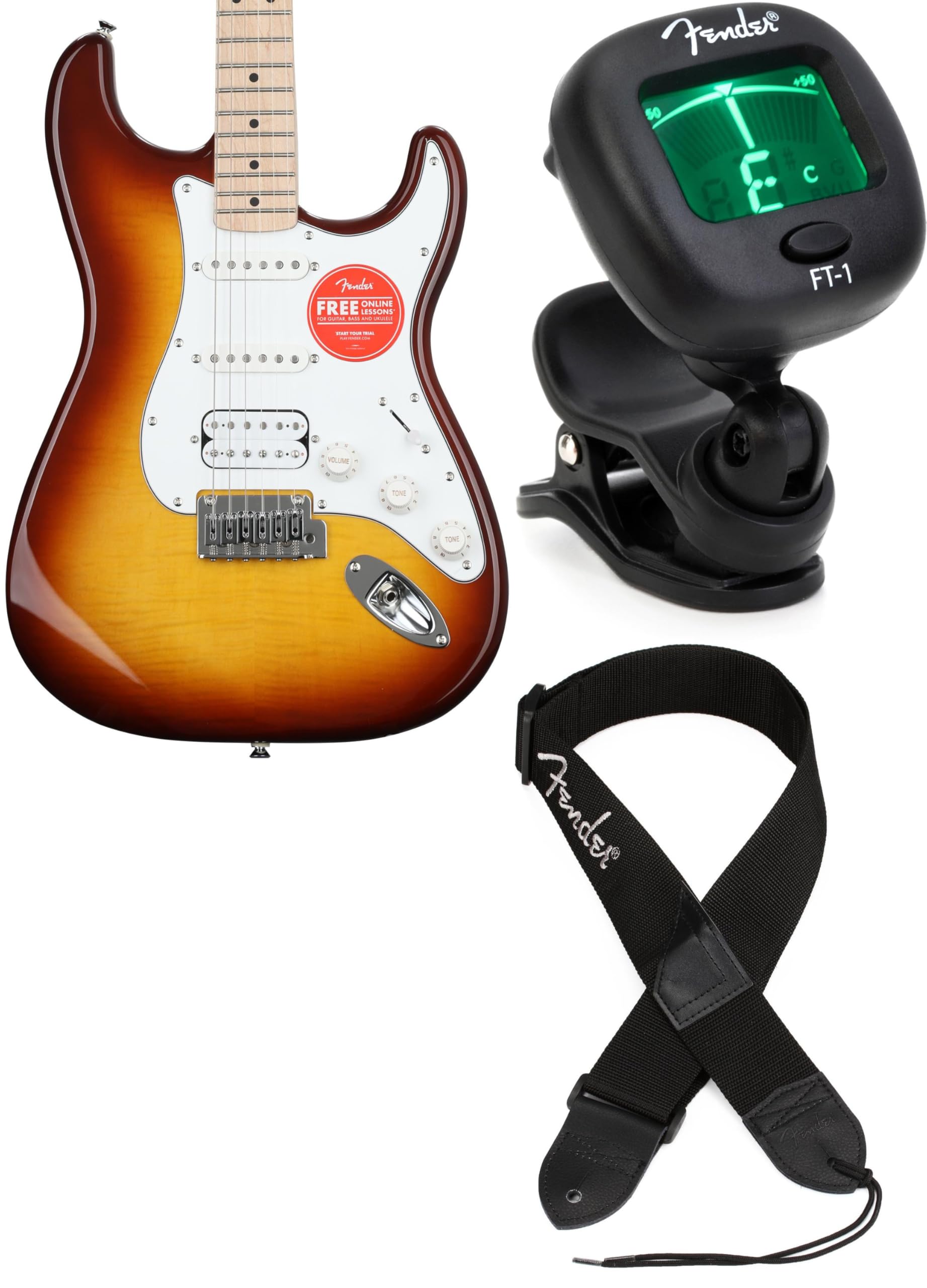 Amazon.com: Fender Squier Affinity Series Stratocaster FMT HSS