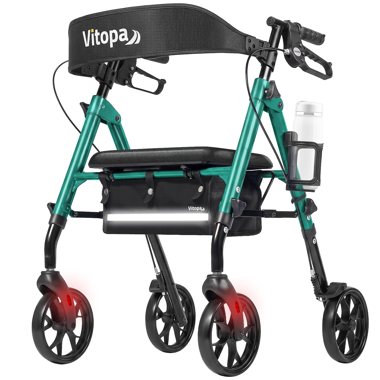 Vitopa Rollator Walker - Ultra Stable & Foldable -10