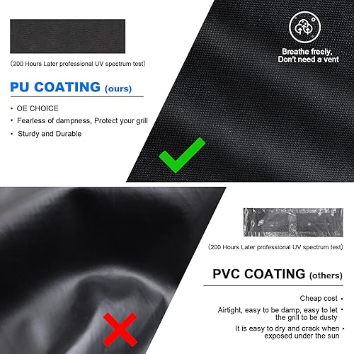 Miniatura 54 de Cubierta de parrilla de gas para barbacoa, 48 pulgadas para Weber Spirit 2, impermeable, resistente a la intemperie, resistente a los rayos UV y a