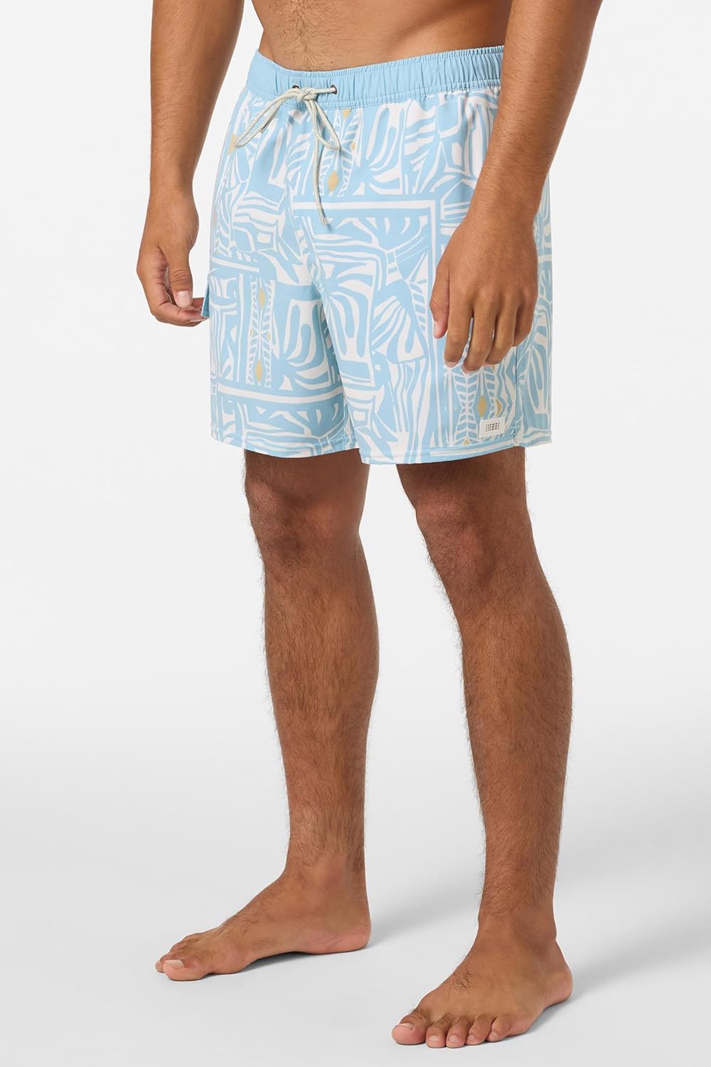 O'NEILL Men's Hermosa Retro 17 Inch Elastic Waist Swim Trunks | Recycled Stretch Fabric & Hyperdry Technology