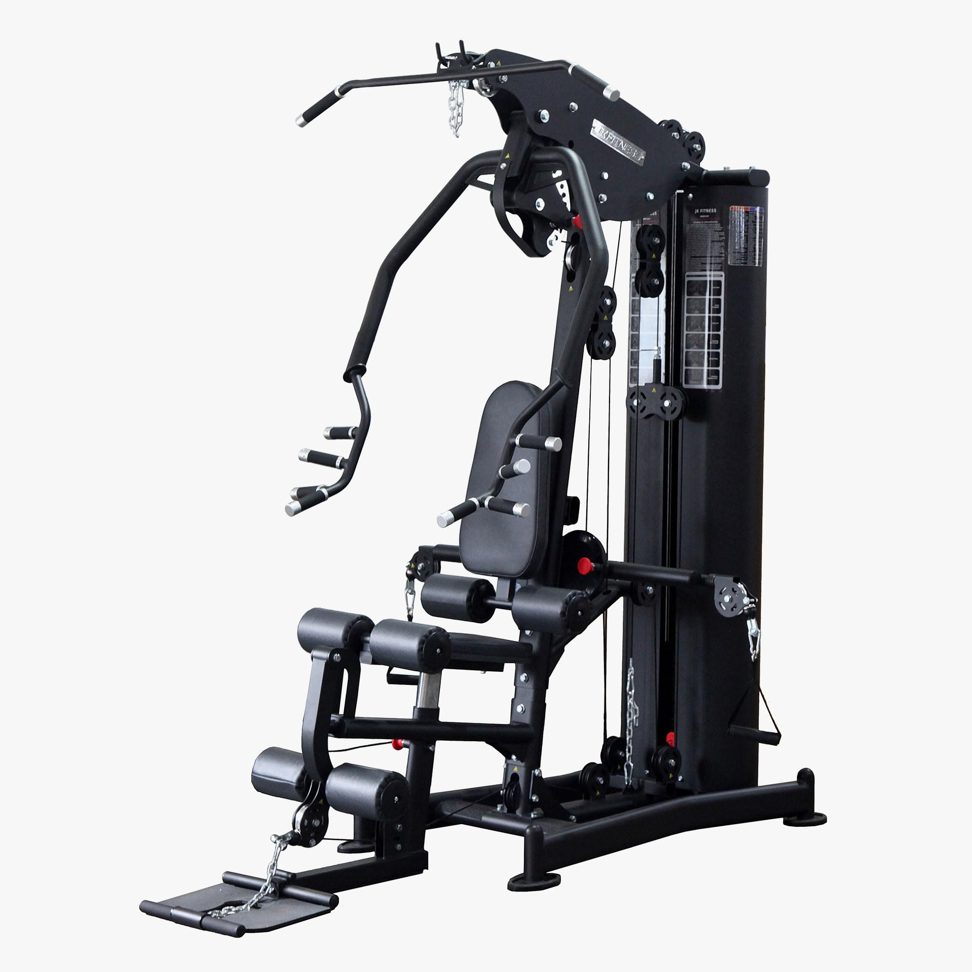 JK Fitness【Stazione Multifunzione JK6180 Pacco Pesi 100 kg】Palestra Completa Chest Press-Butterfly-Row, Lat Machine, Cable Cross, Leg Extension & Curl, Fly Arms 7 Posizioni, Peso Utente Max 160 kg