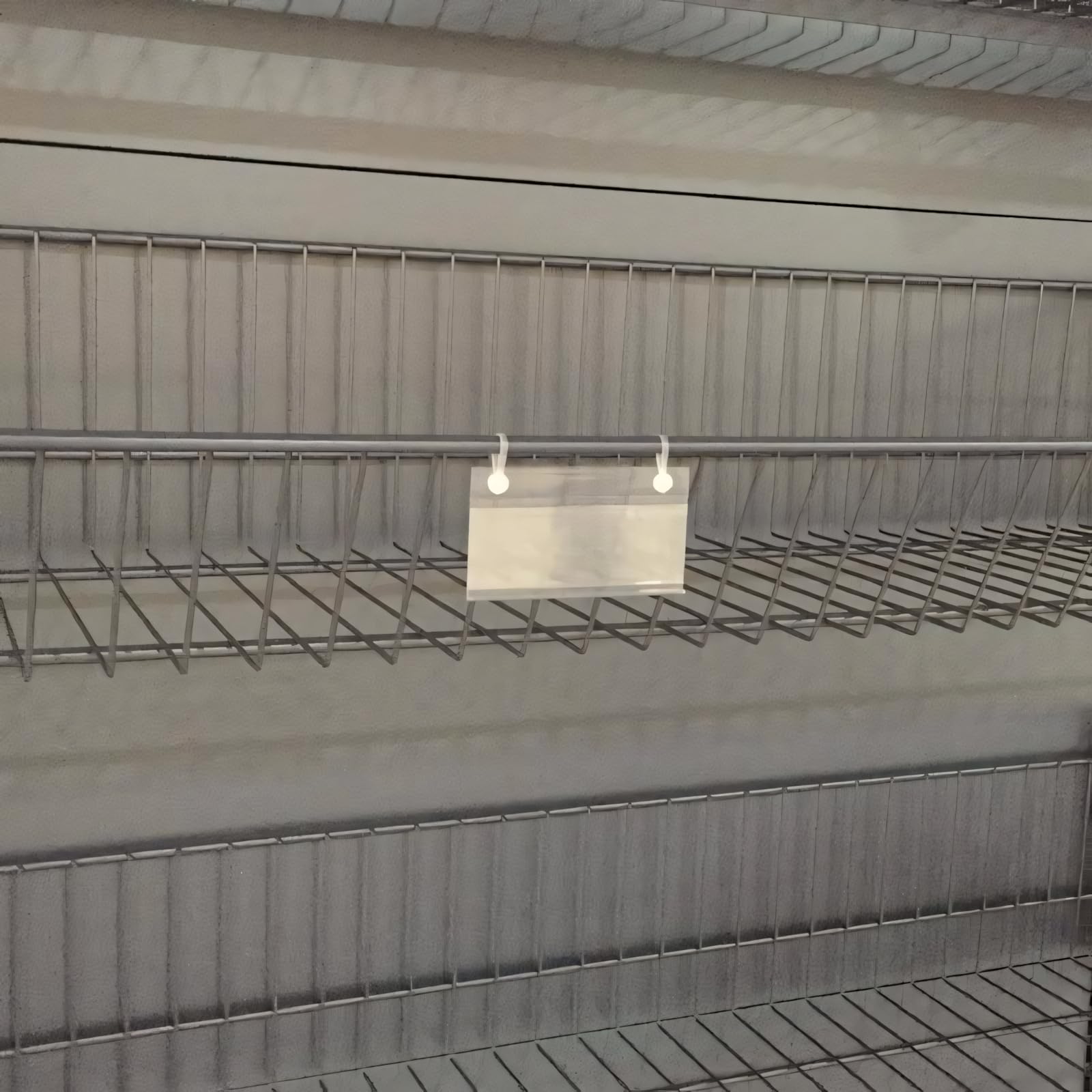 Lot de 100 Porte-étiquettes double boucle de suspension en plastique
