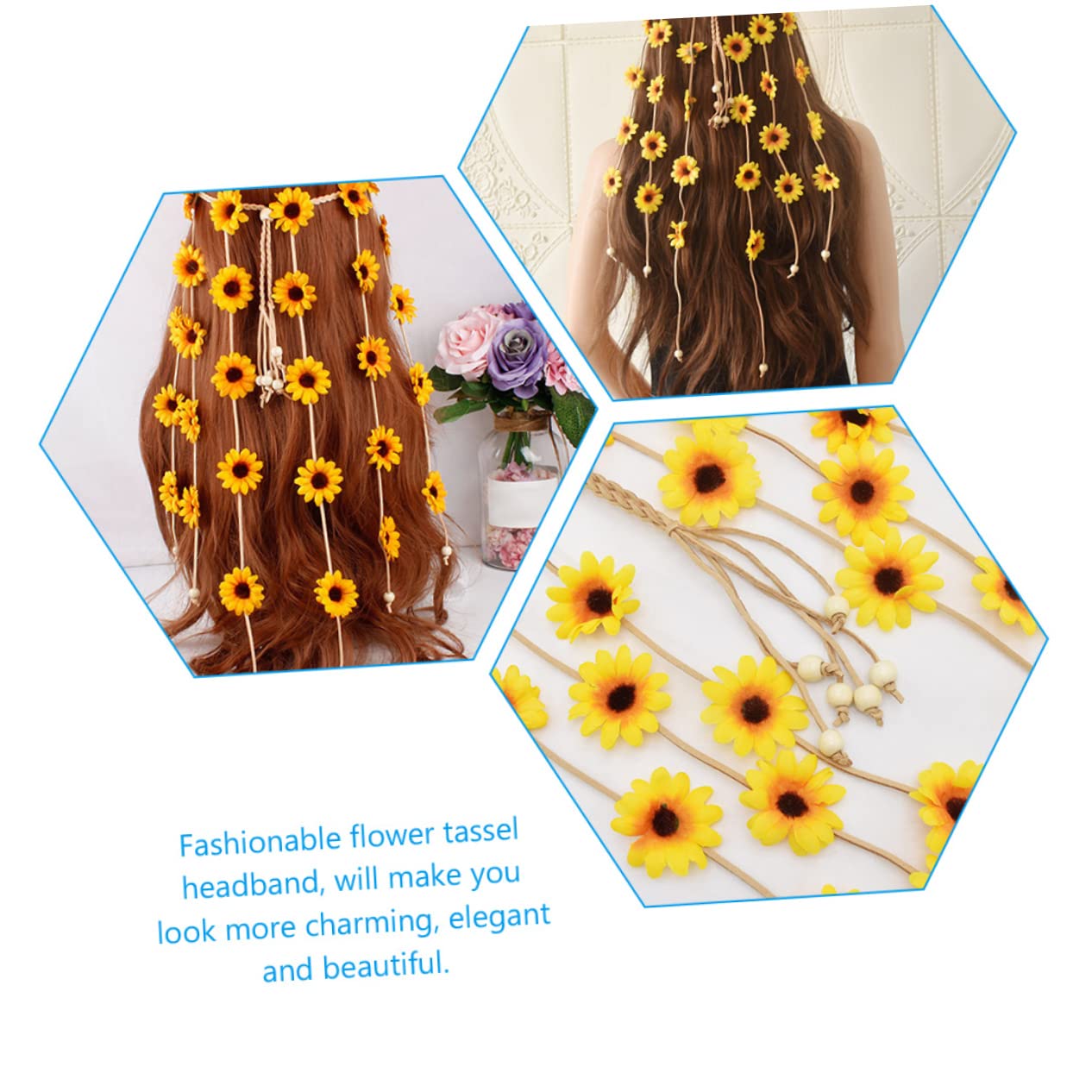 PACKOVE Bandeau à Pompon Tournesol Coiffe De Fleurs Accessoire Pour Cheveux Cadeaux De Grossesse Pour Nouvelles Mamans